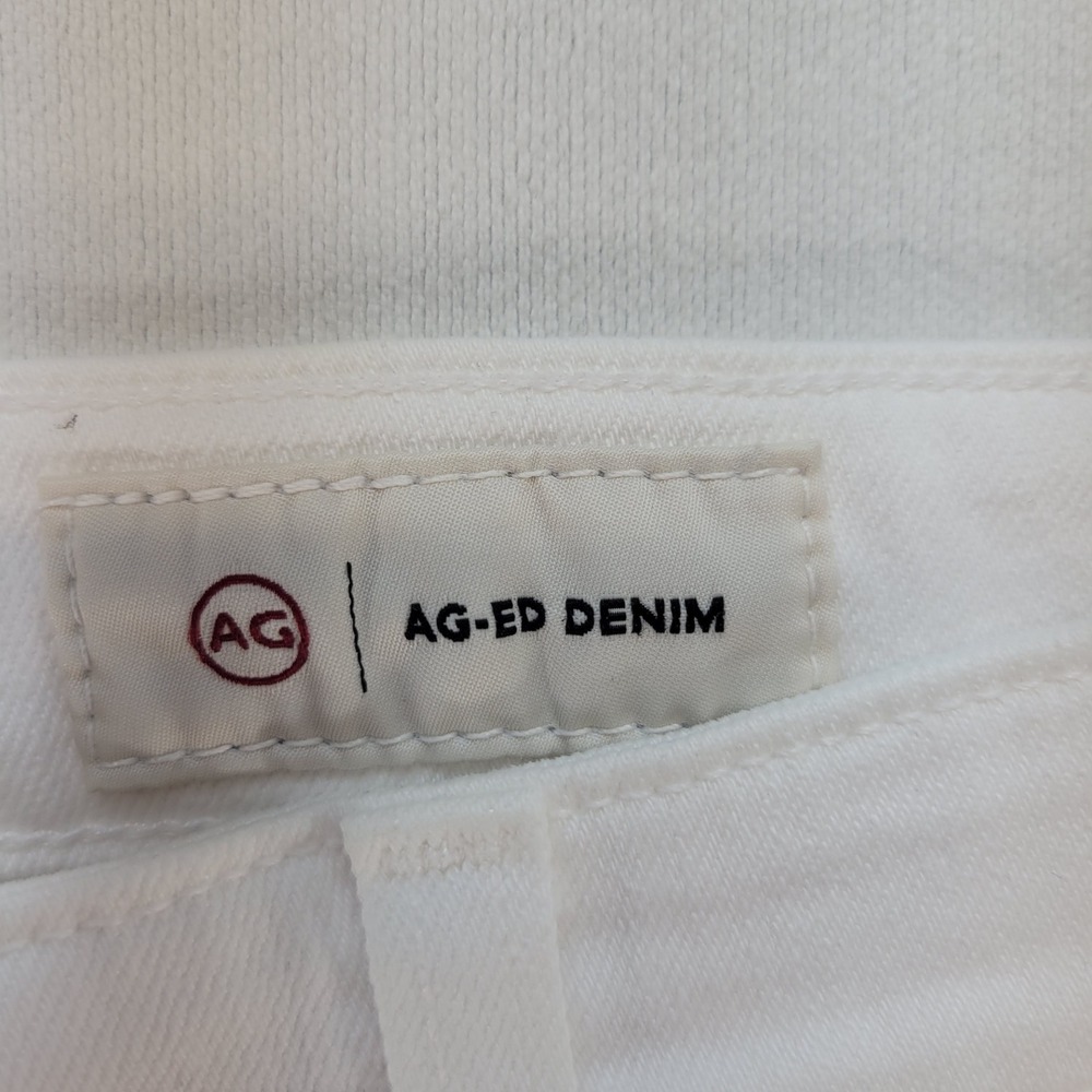 AG Adriano Goldschmied Ex-Boyfriend Jeans Womens 32 White Slouchy Slim Denim - Picture 7 of 12